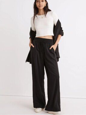 Madewell tall drapeweave Carley wide-leg pants